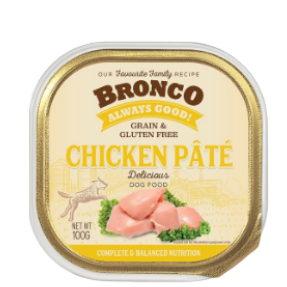 Bronco Pate Tray Wet Dog Food 100g