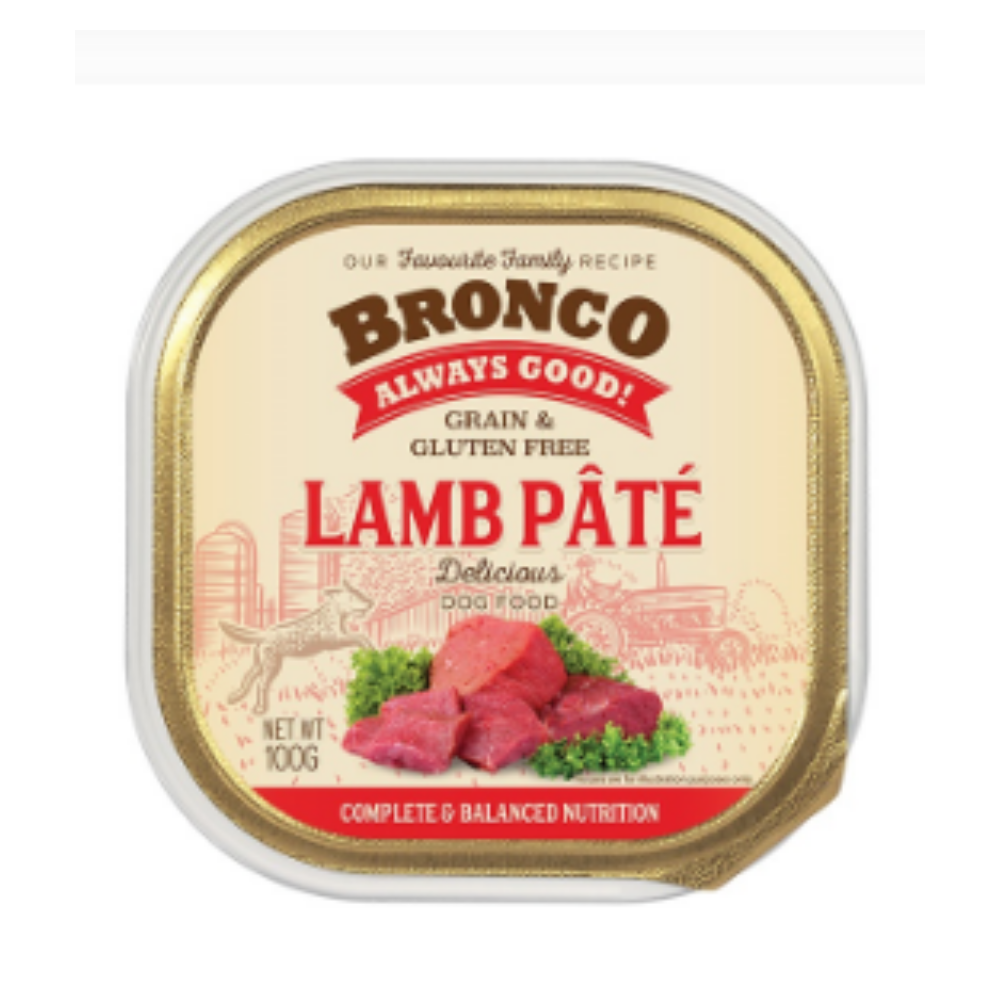 Bronco Pate Tray Wet Dog Food 100g