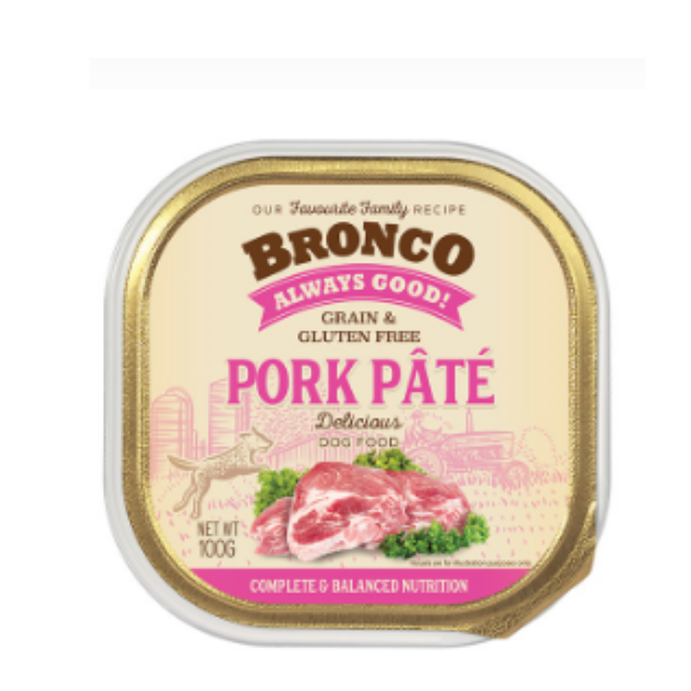 Bronco Pate Tray Wet Dog Food 100g