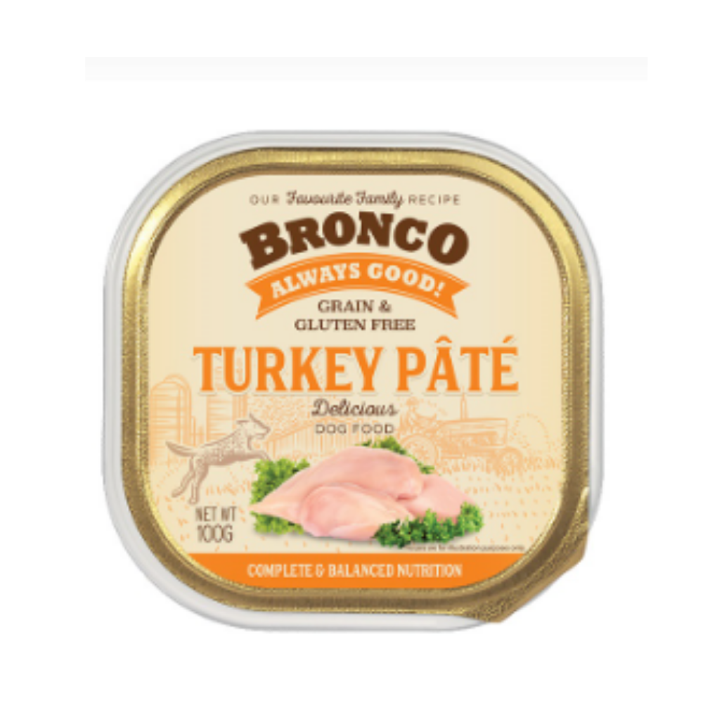 Bronco Pate Tray Wet Dog Food 100g