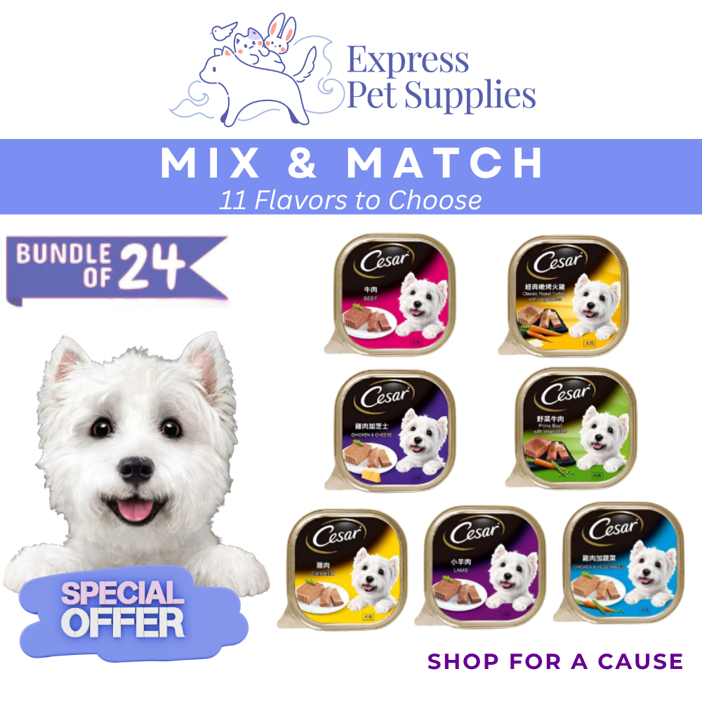 💥 Cesar Dog Food Wet 100g | Mix & Match 11 Flavours | Bundle of 24 🐶 Save More, Feed Better!