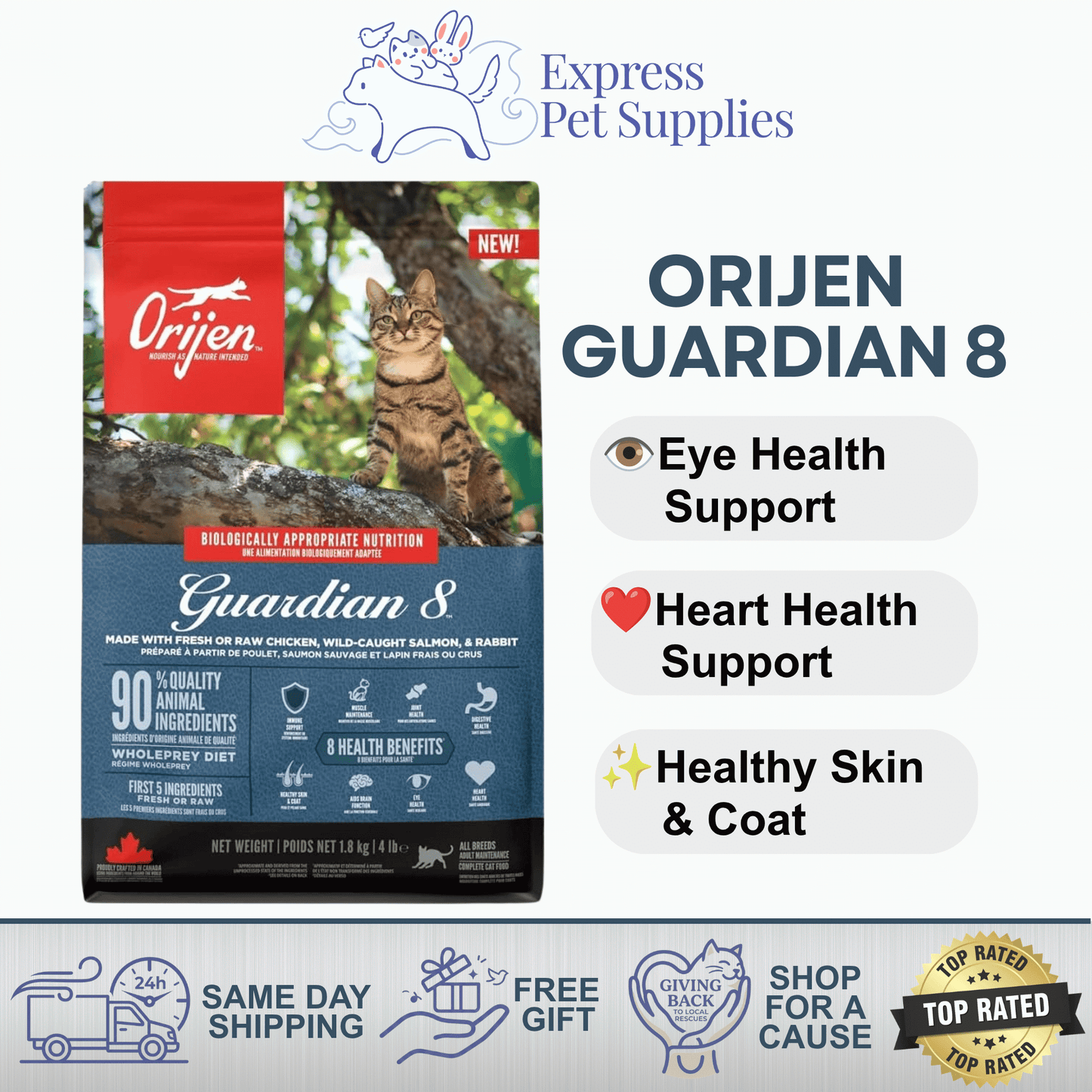 ACANA & ORIJEN 340g Trial Size Cat Food | Mix & Match (Min. 4 Packs) | Premium Dry Cat Food