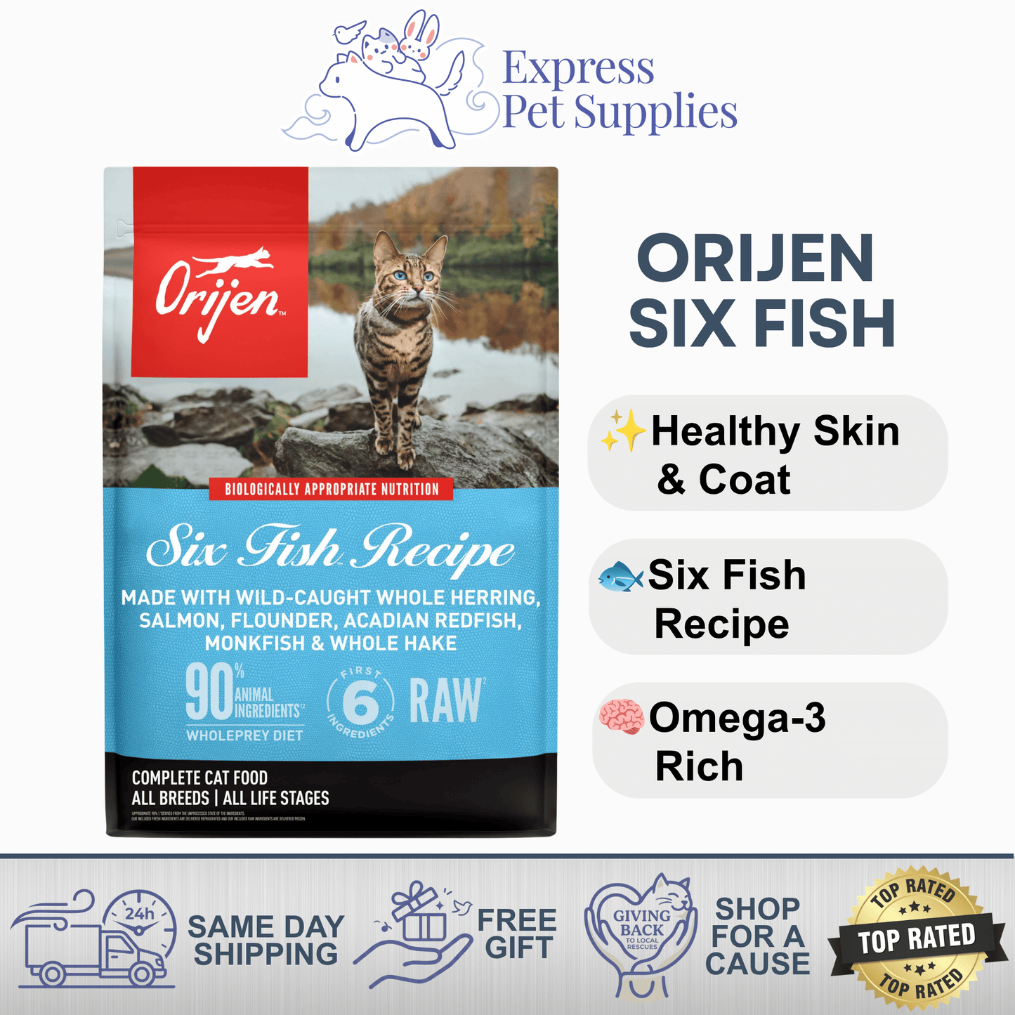 ACANA & ORIJEN 340g Trial Size Cat Food | Mix & Match (Min. 4 Packs) | Premium Dry Cat Food