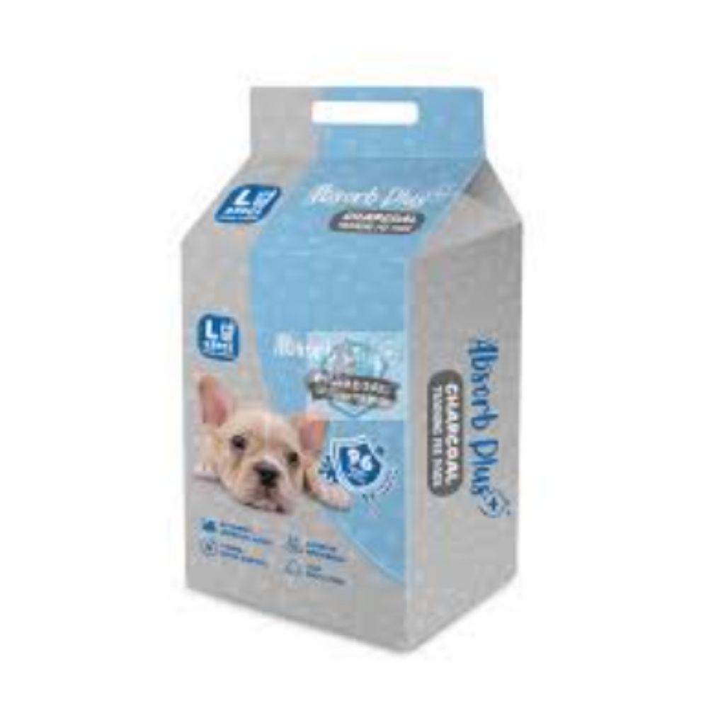 Absorb Plus Pee Pad Pet 100 Sheets | Antibacterial & Charcoal - (Small,Medium & Large)