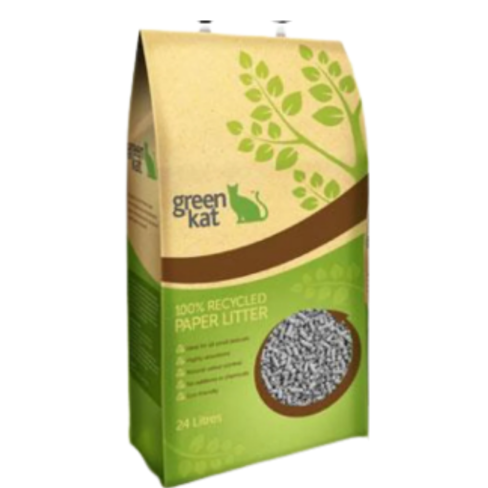 Green Kat 100% Recycled Paper Cat Litter 3L/24L