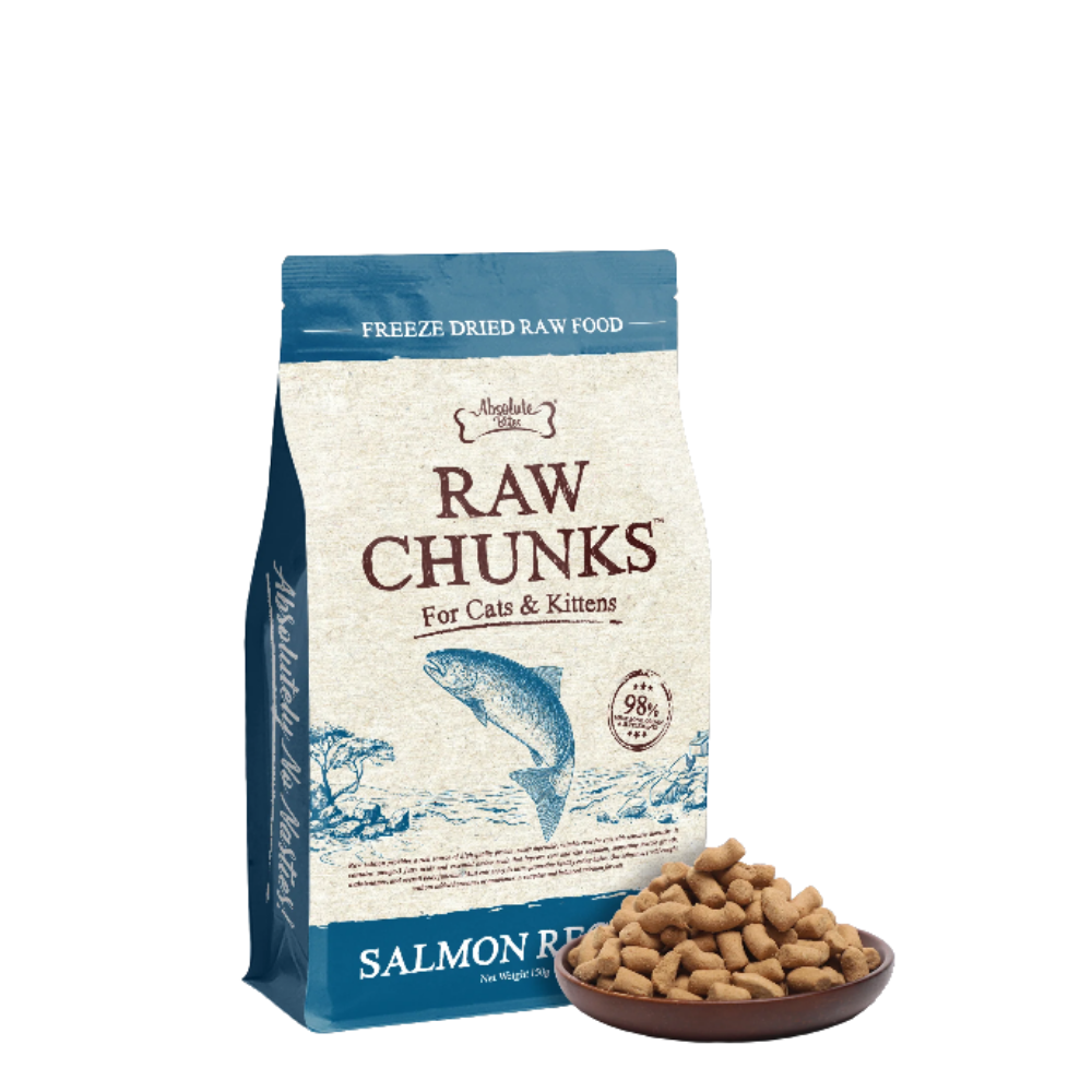 Absolute Bites Raw Chunks Freeze Dried Raw Dry Food for Cats & Kittens 150g/180g