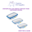 Stefanplast Ciao Fresco Airtight Food Container - BLUE  (0.4L,2.4L & 3.6L)