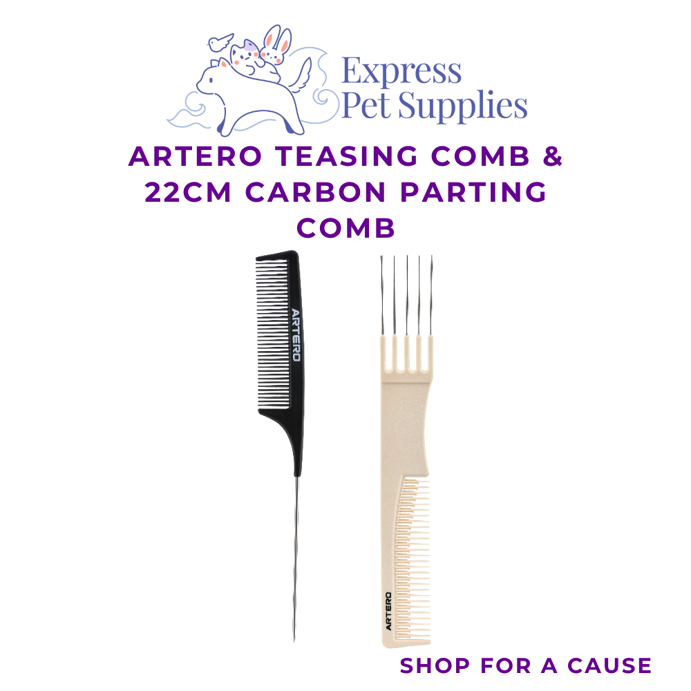 ARTERO Teasing Comb & 22cm Carbon Parting Comb