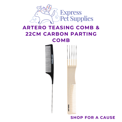 ARTERO Teasing Comb & 22cm Carbon Parting Comb