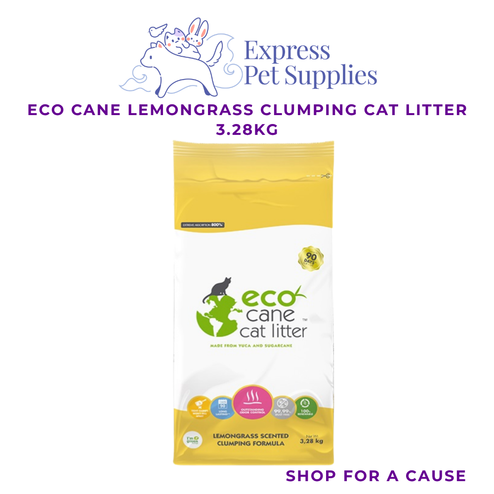 Eco Cane Lemongrass Clumping Cat Litter 3.28kg
