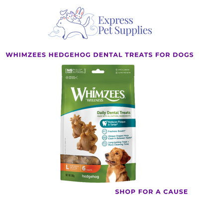 Whimzees Hedgehog Dental Treats for Dogs - Large