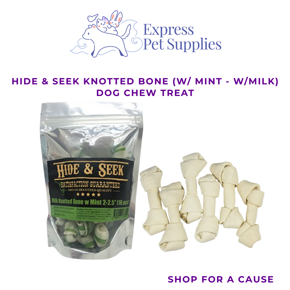 Hide & Seek Knotted Bone (w/ Mint & w/Milk)- Dog Chew Treat
