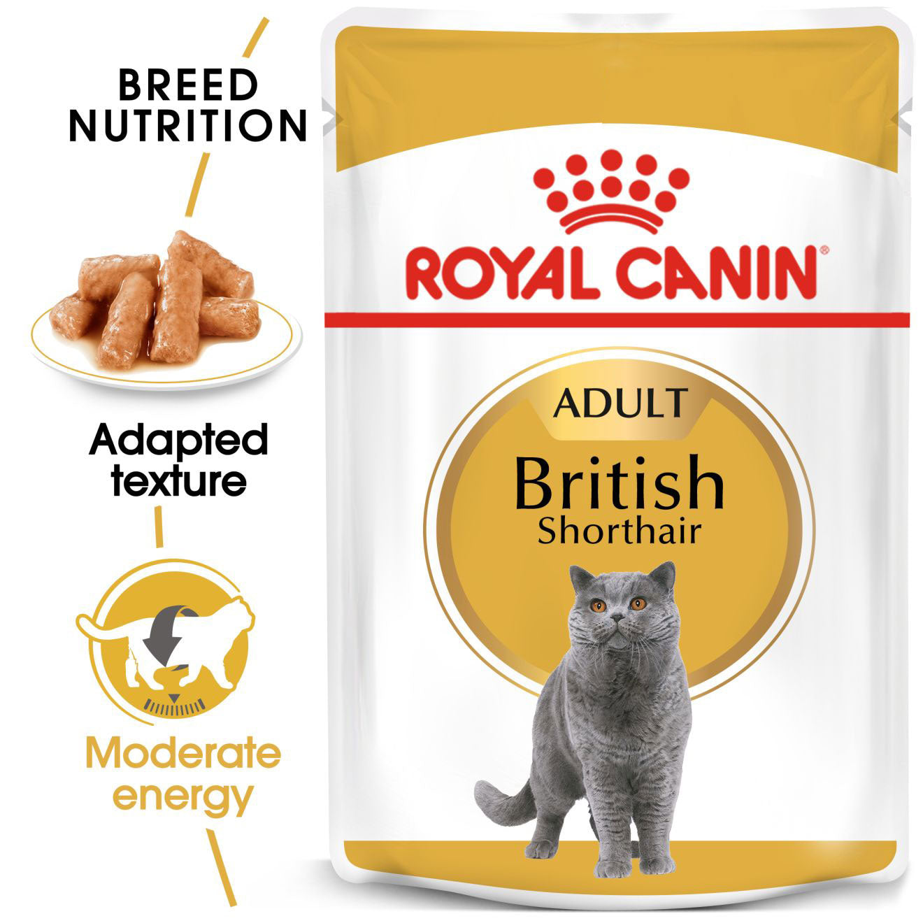Royal Canin British Shorthair Adult Pouch Cat Food 85g x 12