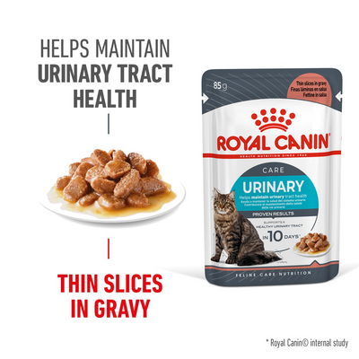 Royal Canin Feline Nutrition Urinary Adult Pouch Cat Food 85g x 12