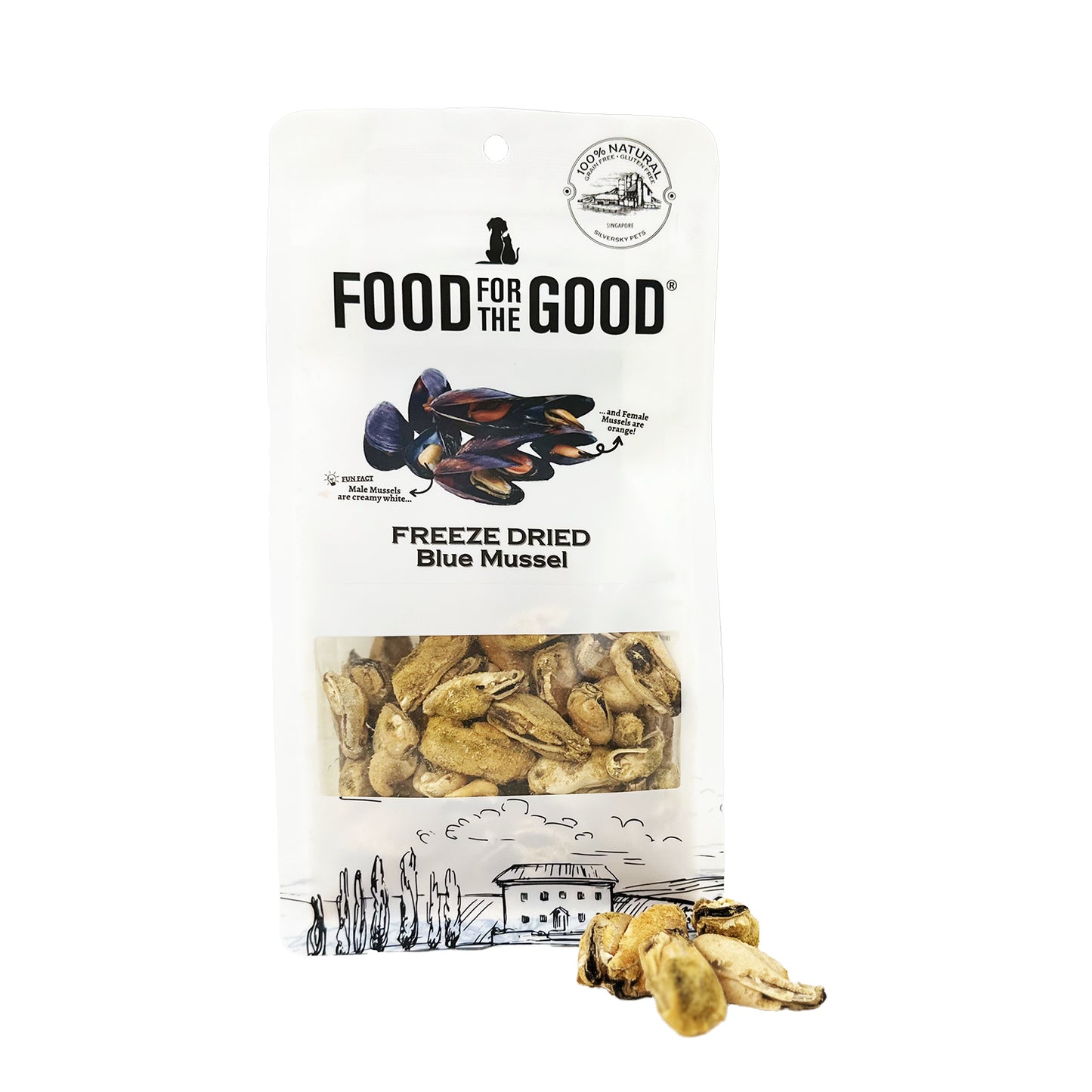 Food For The Good - Freeze Dried Blue Mussels Cat & Dog Treats