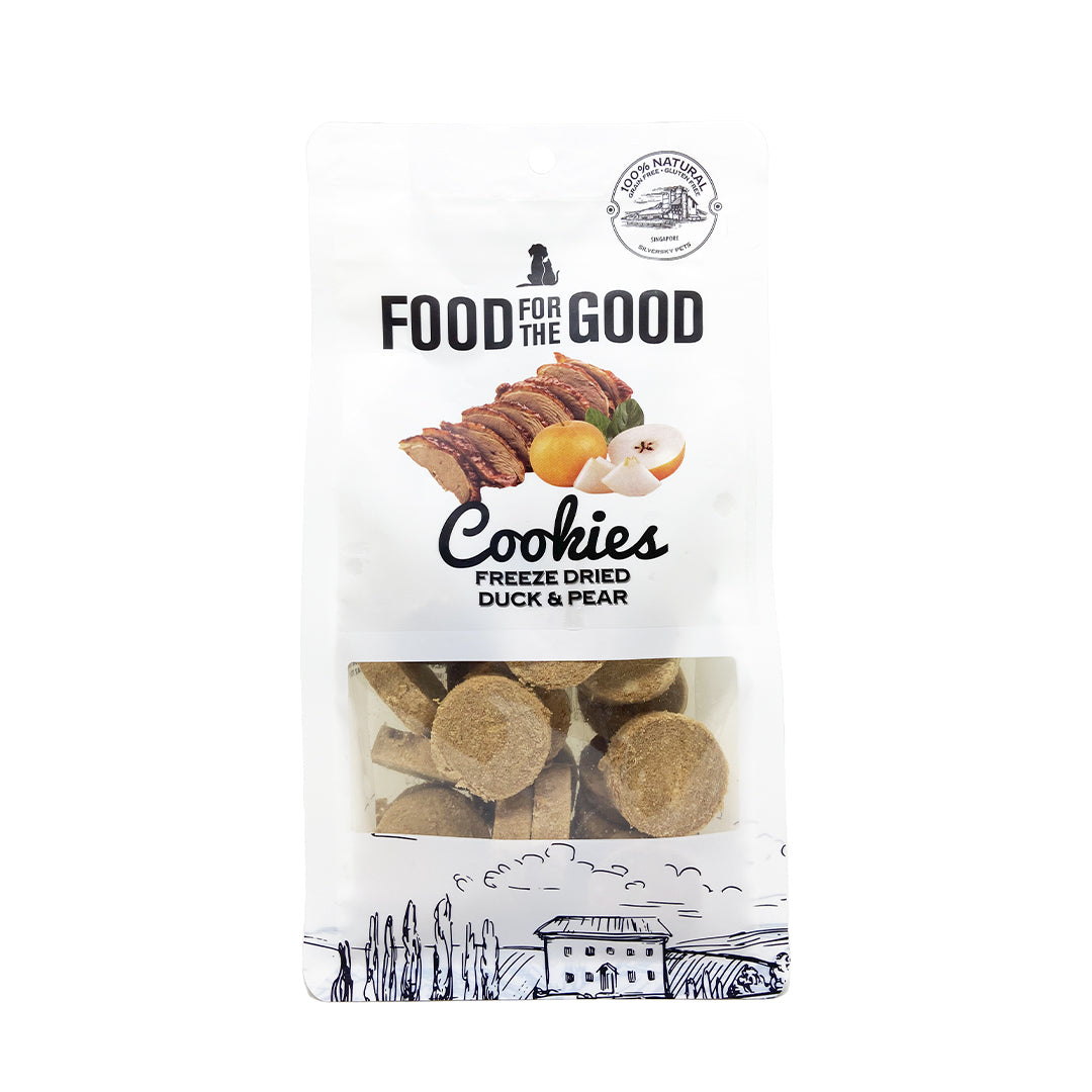 Food For The Good - Freeze Dried Duck & Pear Cookies Cat & Dog Treats