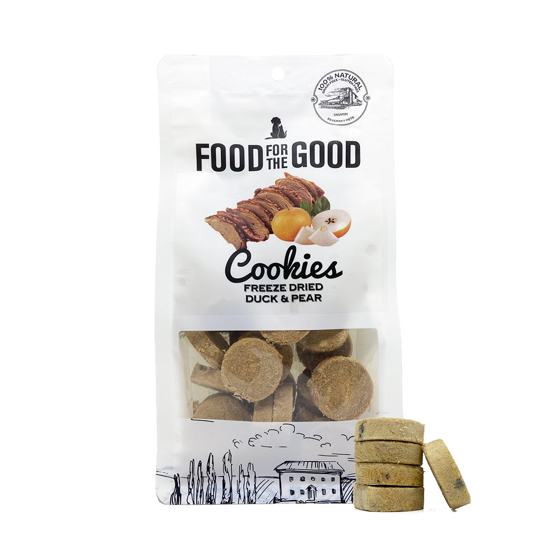 Food For The Good - Freeze Dried Duck & Pear Cookies Cat & Dog Treats