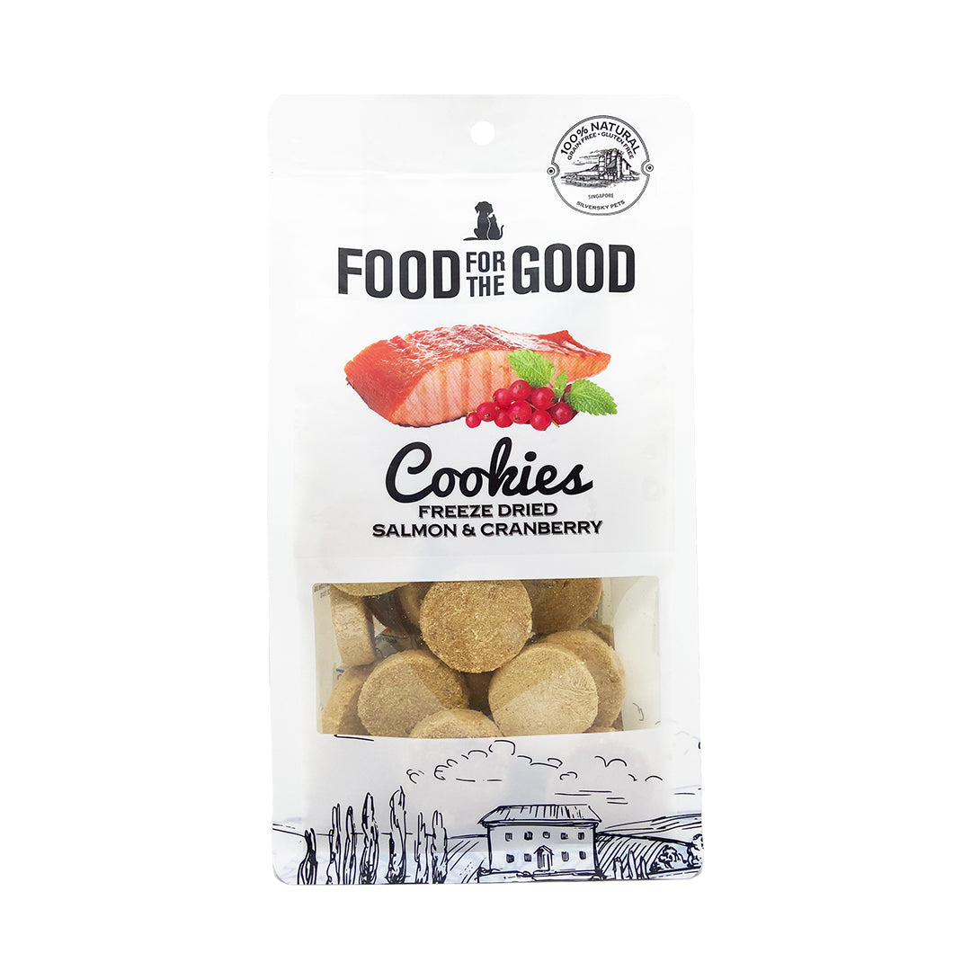 Food For The Good - Freeze Dried Salmon & Cranberry Cookies Cat & Dog Treats
