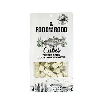 Food For The Good - Freeze Dried Codfish & Seaweed Cubes Cat & Dog Treats