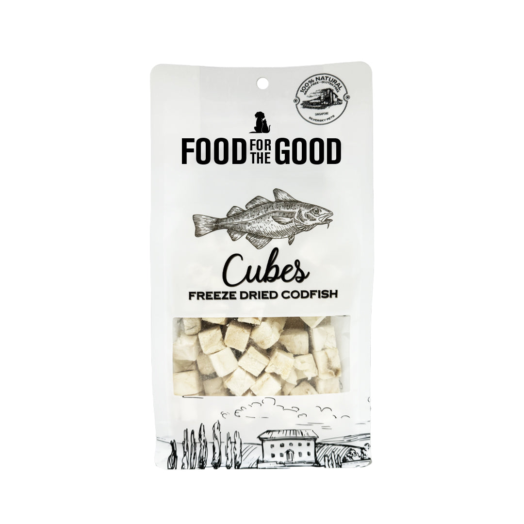 Food For The Good - Freeze Dried Cod Fish Cubes Cat & Dog Treats