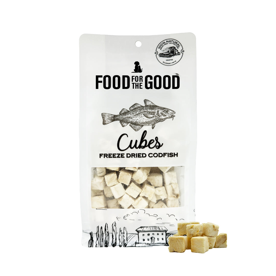 Food For The Good - Freeze Dried Cod Fish Cubes Cat & Dog Treats