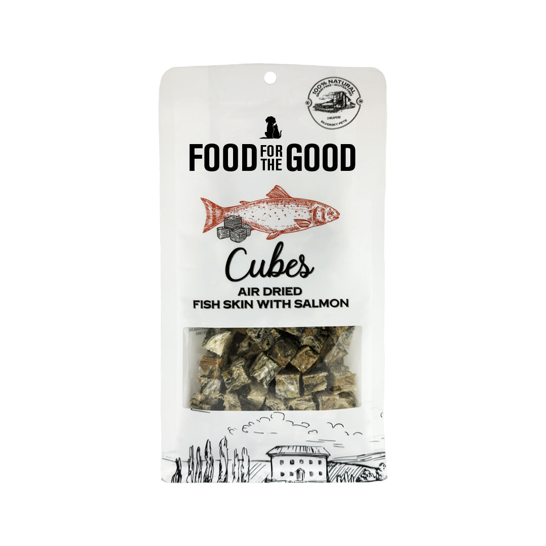 Food For The Good - Air Dried Salmon & Fish Skin Cubes Cat & Dog Treats
