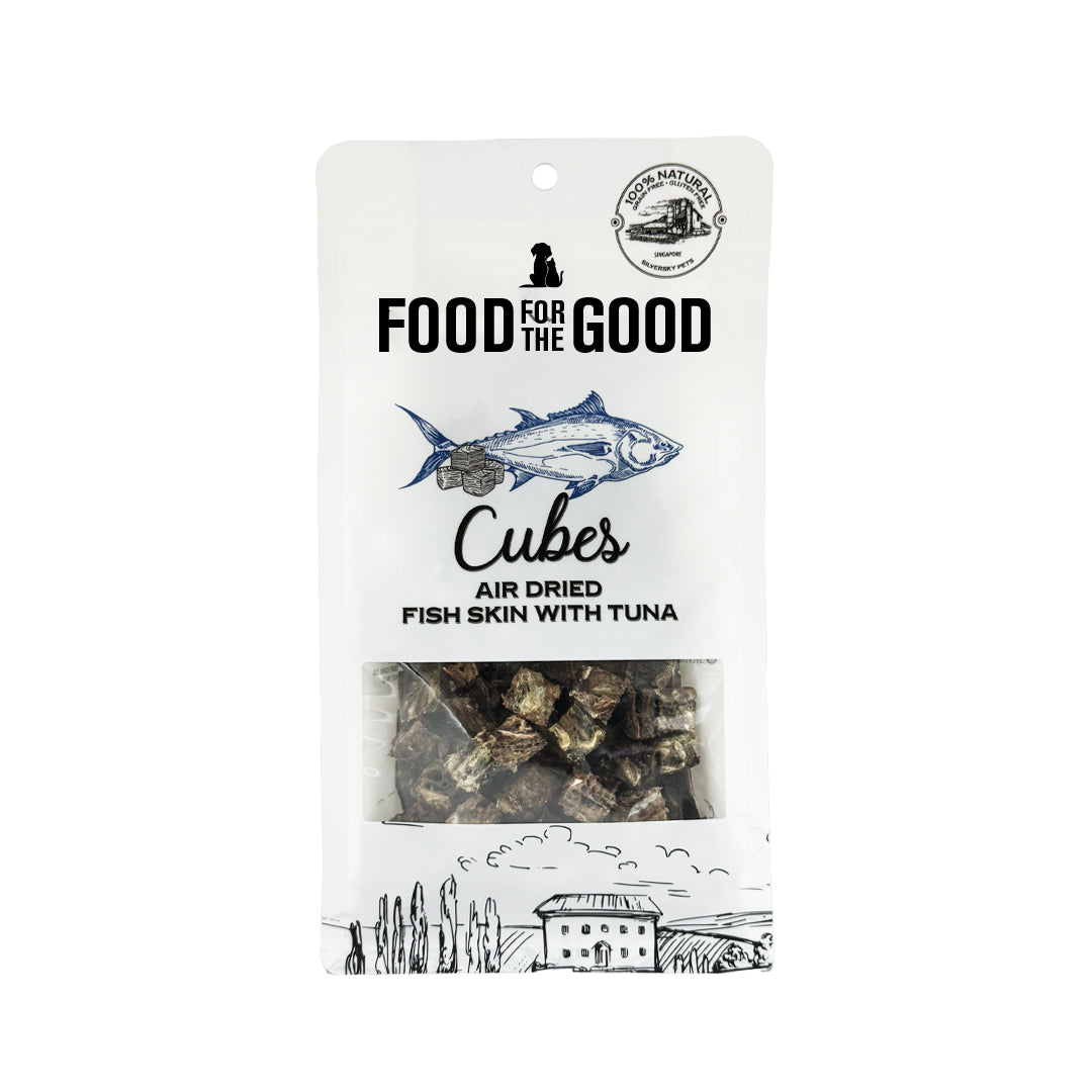 Food For The Good - Air Dried Tuna & Fish Skin Cubes Cat & Dog Treats