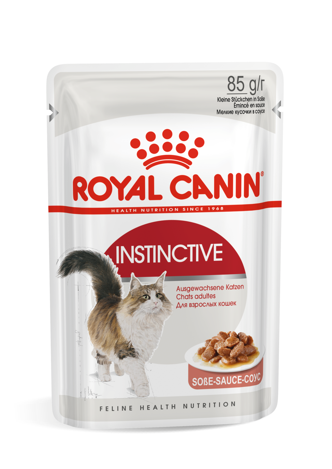 Royal Canin Feline Nutrition Instinctive Adult Pouch Cat Food 85g x12