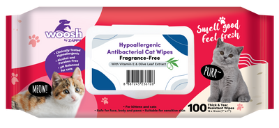 Woosh Antibacterial Pet Wipes 100 Pcs