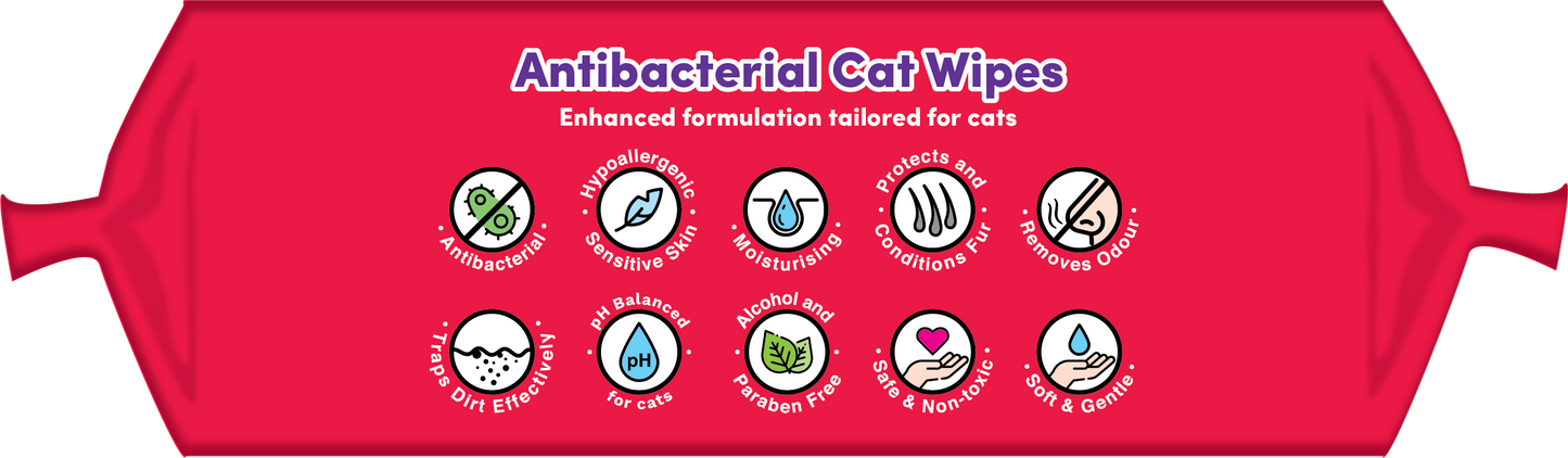 Woosh Antibacterial Pet Wipes 100 Pcs