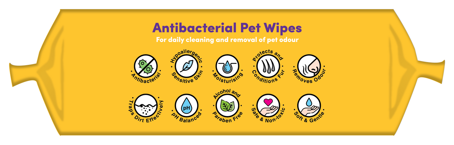 Woosh Antibacterial Pet Wipes 100 Pcs