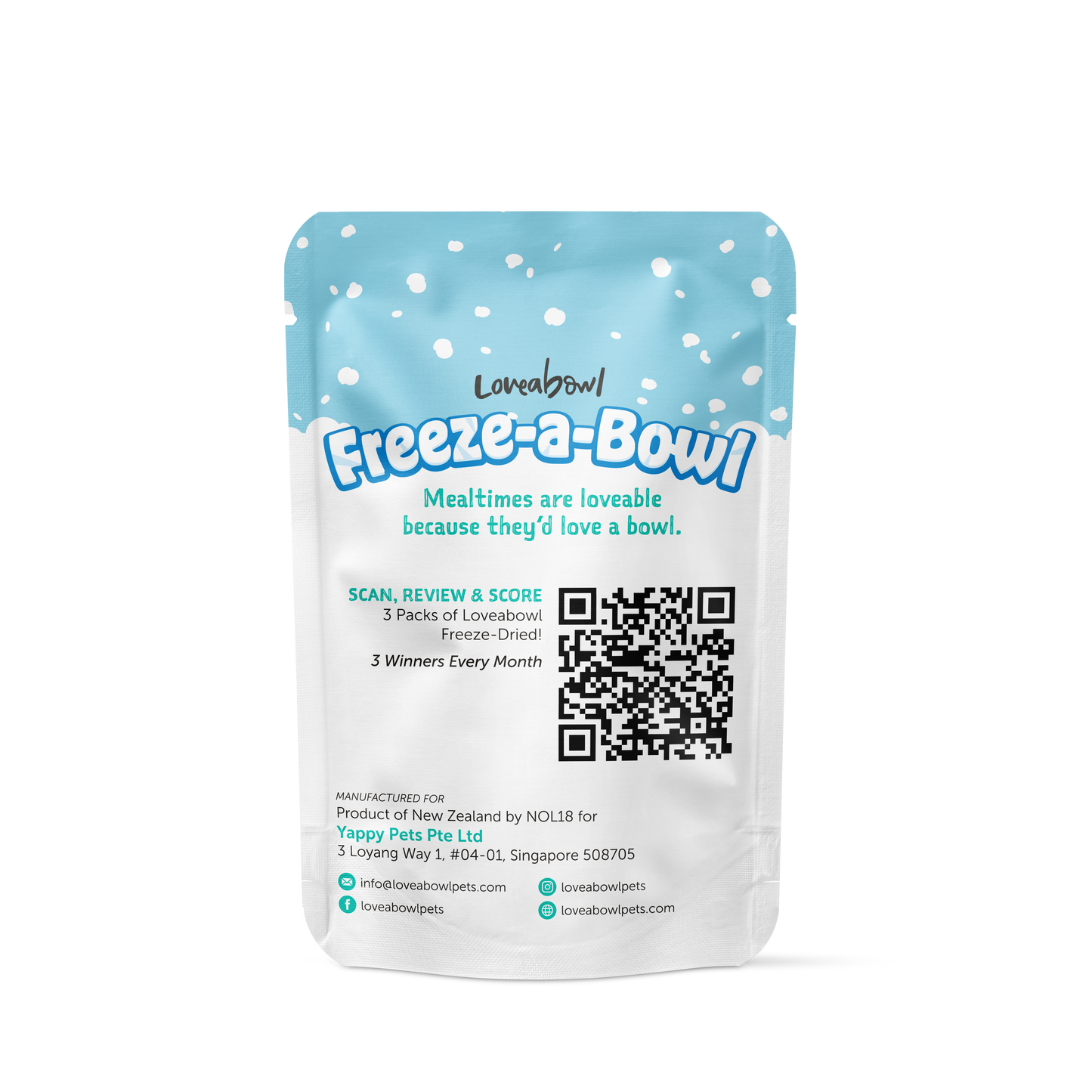 Loveabowl Freeze-a-Bowl Freeze Dried Cat Food (Mackerel, Beef & Hoki)