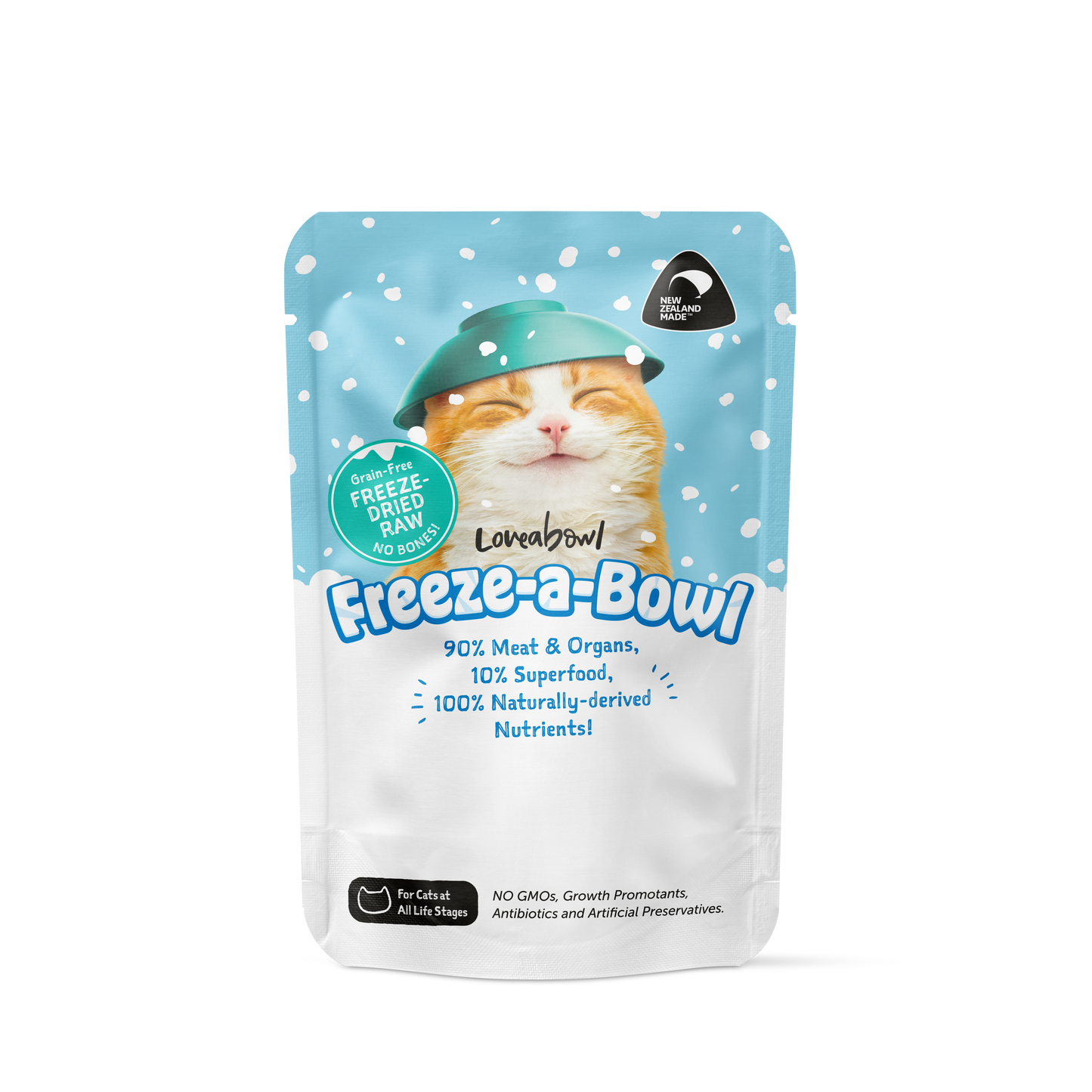 Loveabowl Freeze-a-Bowl Freeze Dried Cat Food (Mackerel, Beef & Hoki)
