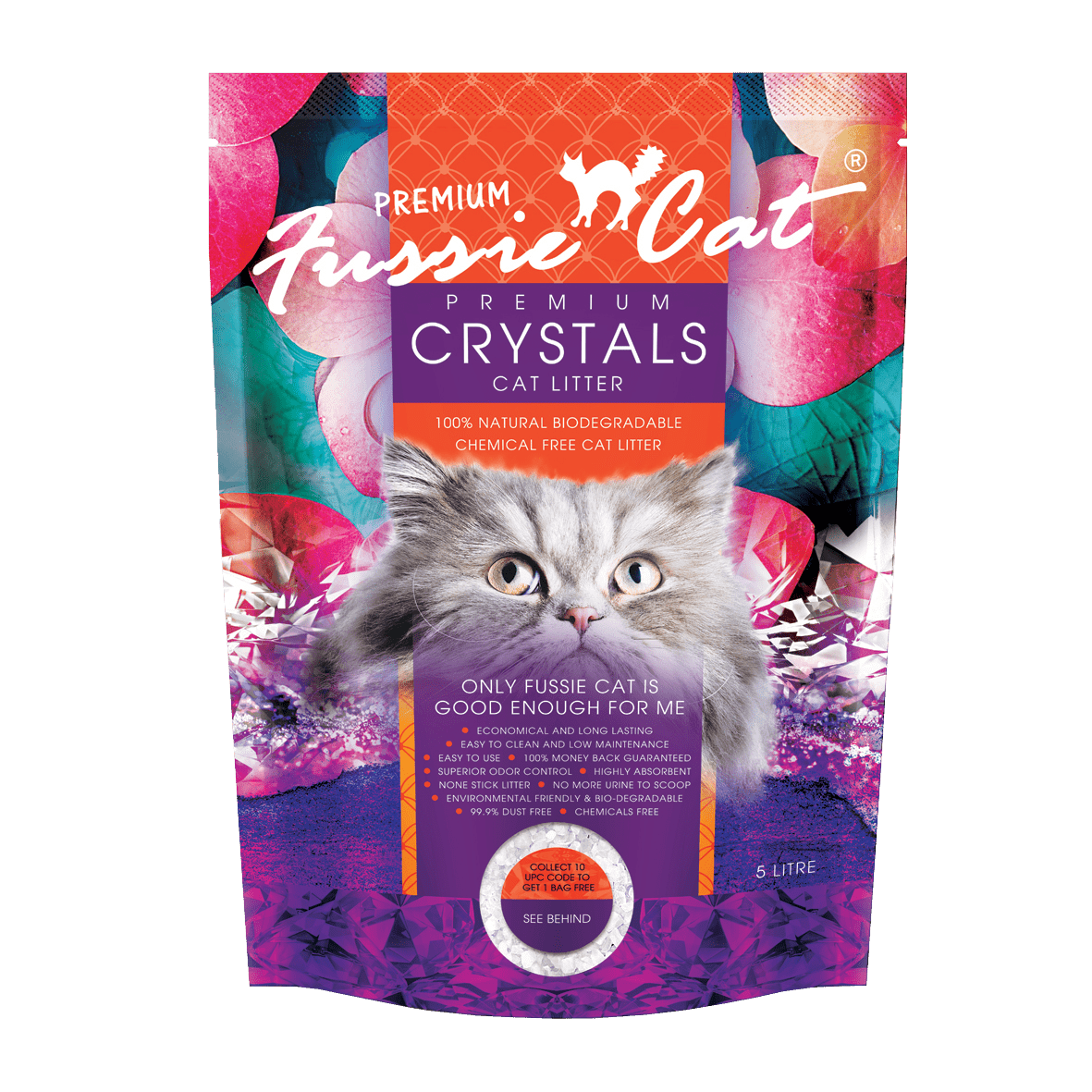 Fussie Cat Premium Crystals Litter 5L