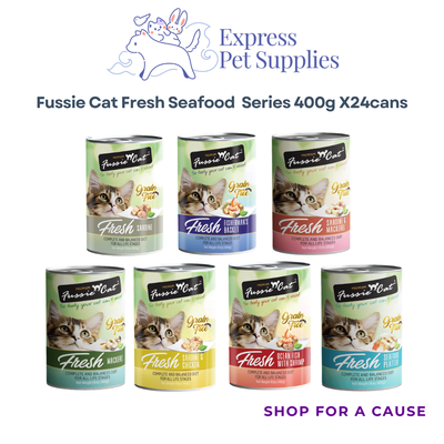 Fussie Cat Premium Fresh Seafood Series Cat Wet Food 400g X24cans | Assorted Flavors