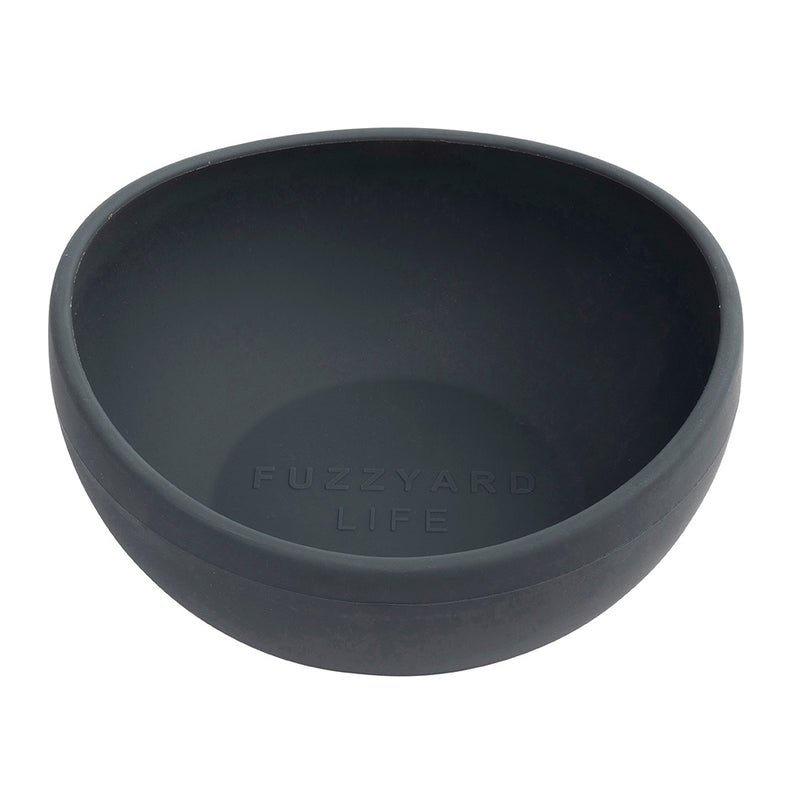FuzzYard Life Silicone Dog Feeding Bowl - Slate Grey [Size: Large]