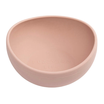 FuzzYard Life Silicone Dog Feeding Bowl - Soft Blush [Size: Medium]
