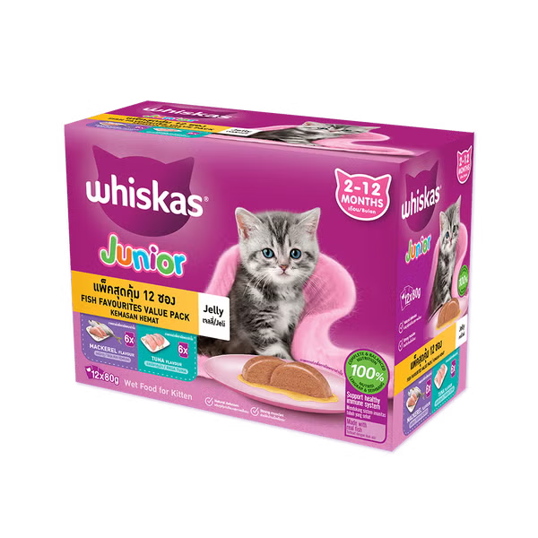 Whiskas Multipack Cat Wet Food 12x80g