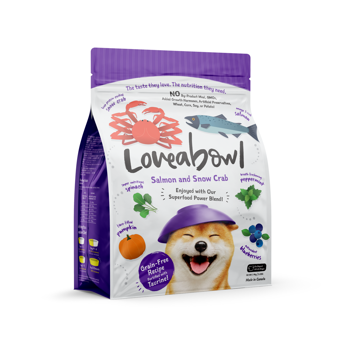 Loveabowl Grain Free Dry Dog Food (Salmon & Snow Crab)