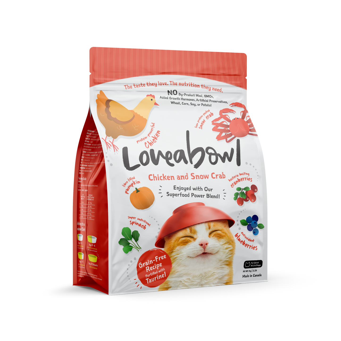 Loveabowl Grain Free Dry Cat Food (Chicken & Snow Crab)