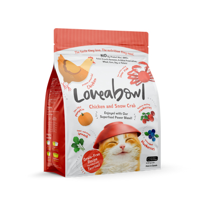 Loveabowl Grain Free Dry Cat Food (Chicken & Snow Crab)
