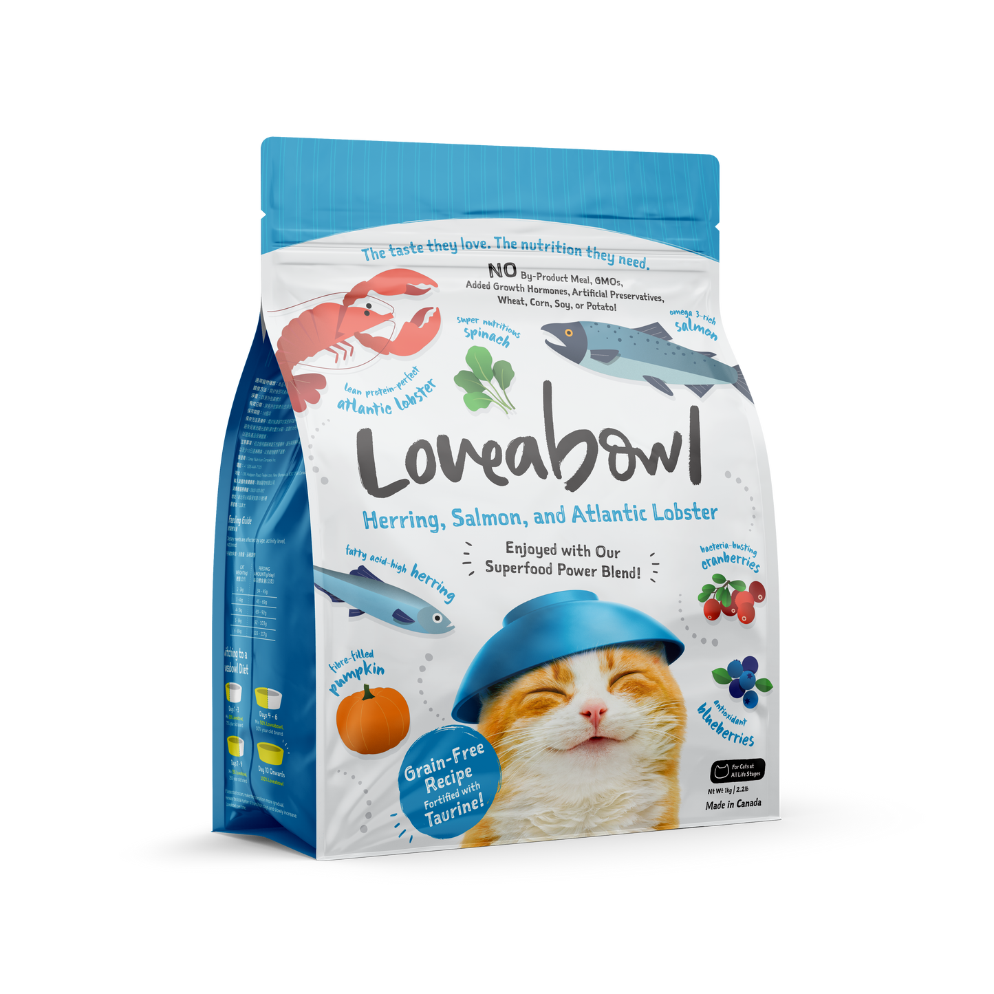 Loveabowl Grain Free Dry Cat Food (Herring, Salmon & Lobster)