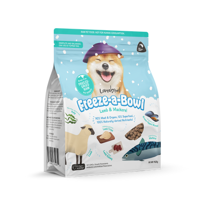 Loveabowl Freeze-a-Bowl Freeze Dried Dog Food (Lamb & Mackerel)