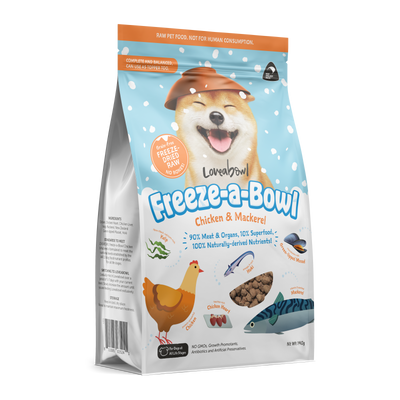 Loveabowl Freeze-a-Bowl Freeze Dried Dog Food (Chicken & Mackerel)
