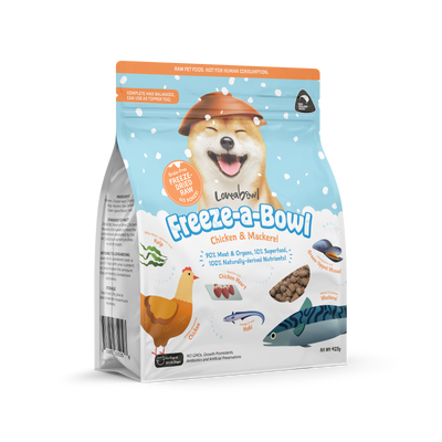 Loveabowl Freeze-a-Bowl Freeze Dried Dog Food (Chicken & Mackerel)