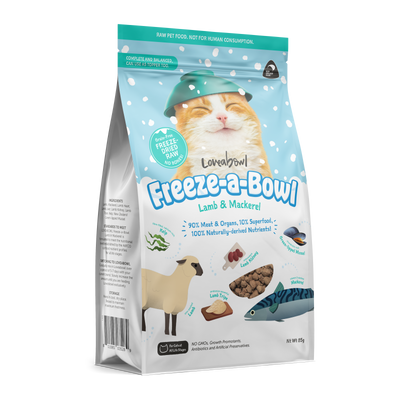 Loveabowl Freeze-a-Bowl Freeze Dried Cat Food (Lamb & Mackerel)