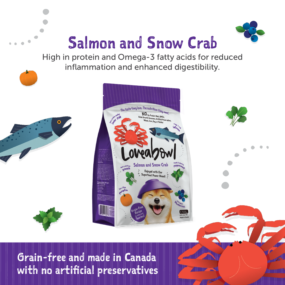 Loveabowl Grain Free Dry Dog Food (Salmon & Snow Crab)