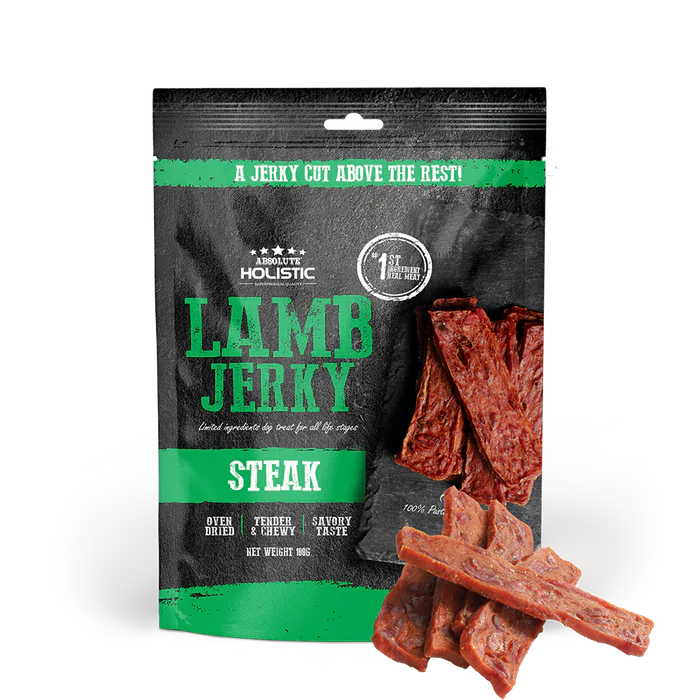 Absolute Holistic Lamb Jerky Dog Treats 100g