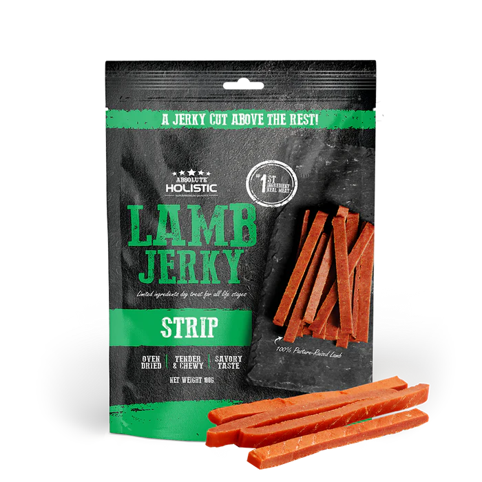 Absolute Holistic Lamb Jerky Dog Treats 100g