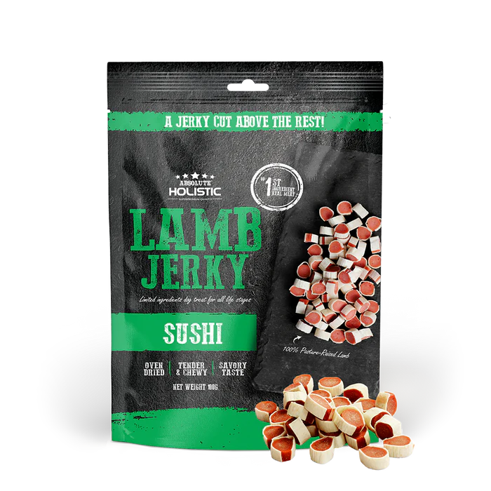Absolute Holistic Lamb Jerky Dog Treats 100g